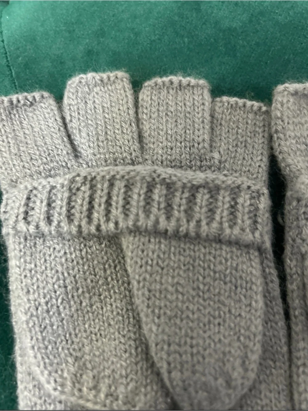 Nordstrom Embellished crystals Knit Beanie and Convertible Mittens - Gray